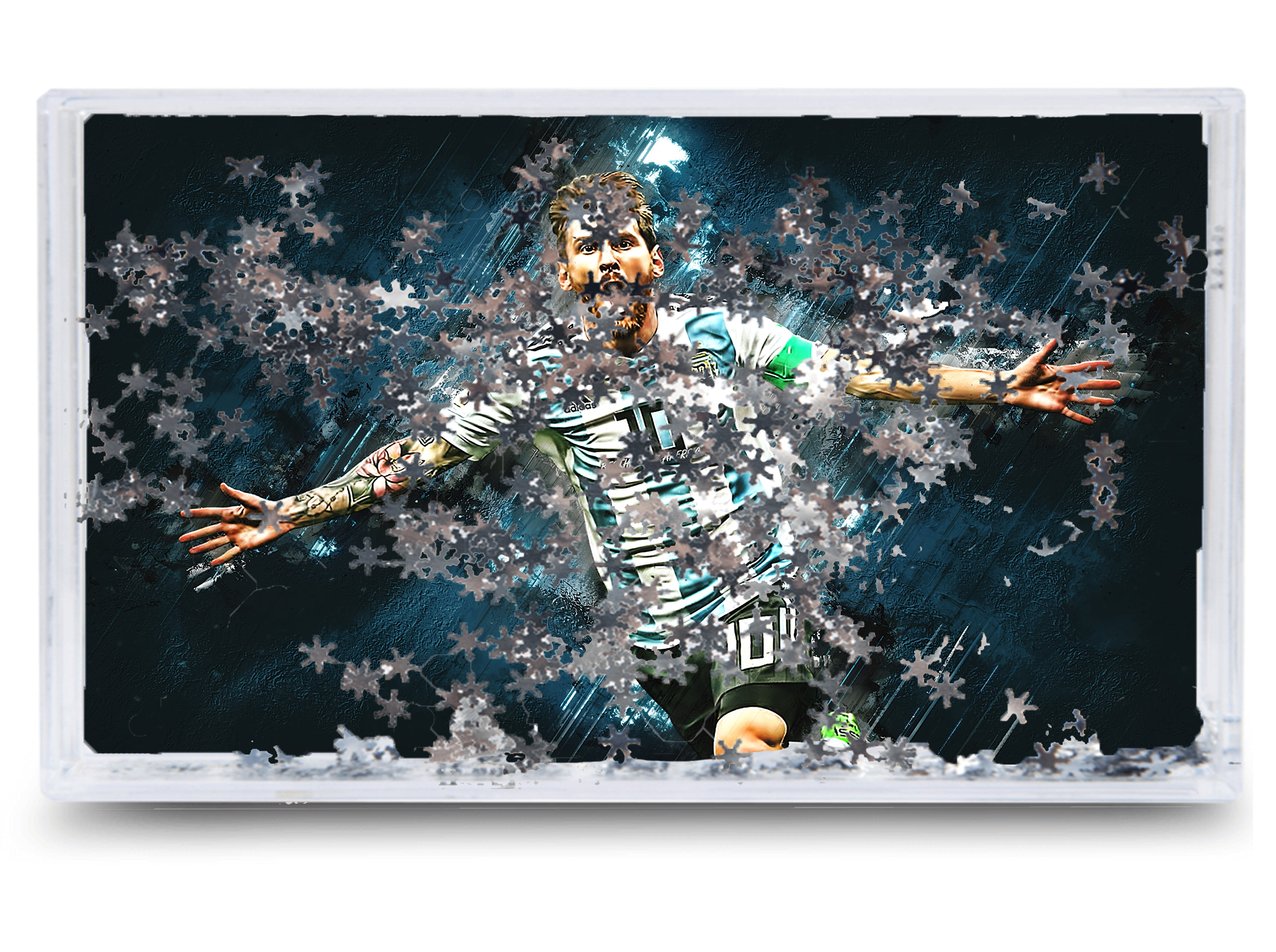 Akwarium - Ramka wodna 3D - Lionel Messi