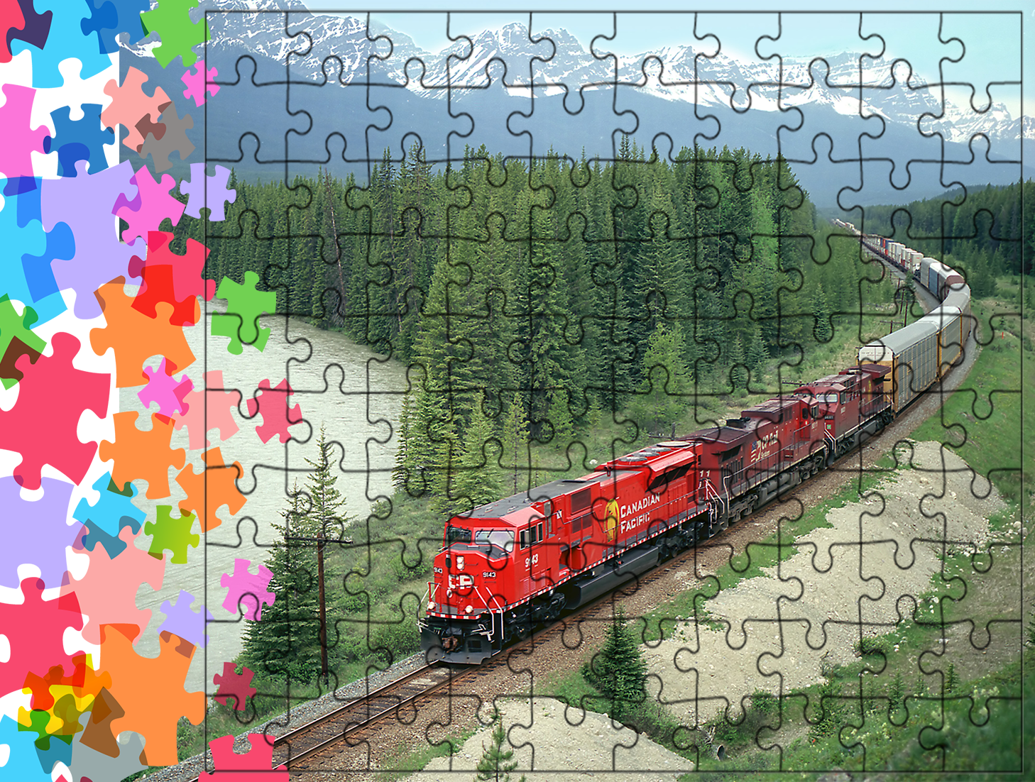 Puzzle tradycyjne Pociągi - Train