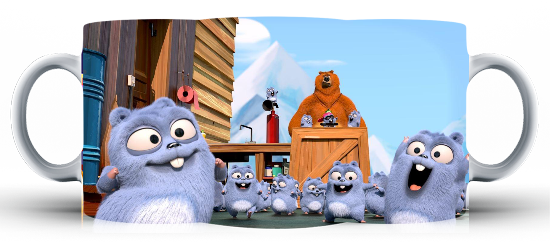 Kubek ceramiczny Grizzy i Lemingi