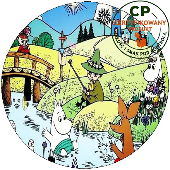 Opłatek waflowy na tort - Muminki