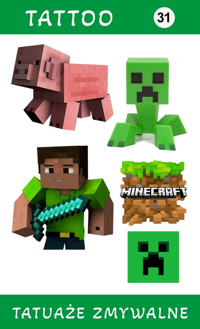 Tatuaże zmywalne Minecraft