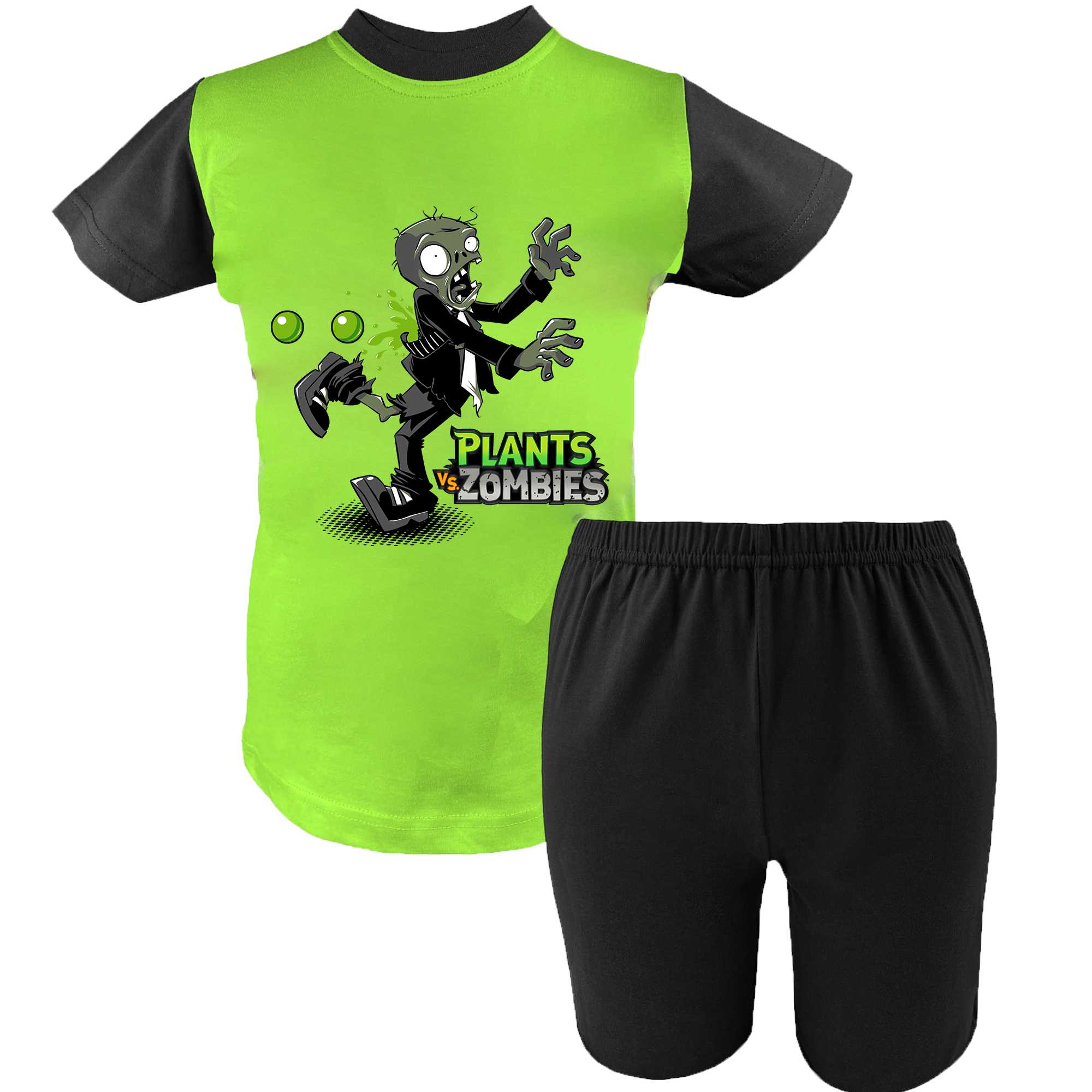 Krótka Piżama dziecięca Plants vs Zombie