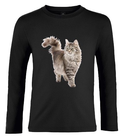 Bluzka tshirt z długim rękawem Kot