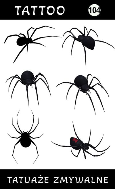 Tatuaże zmywalne Pająki