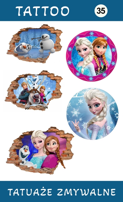 Tatuaże zmywalne Kraina Lodu