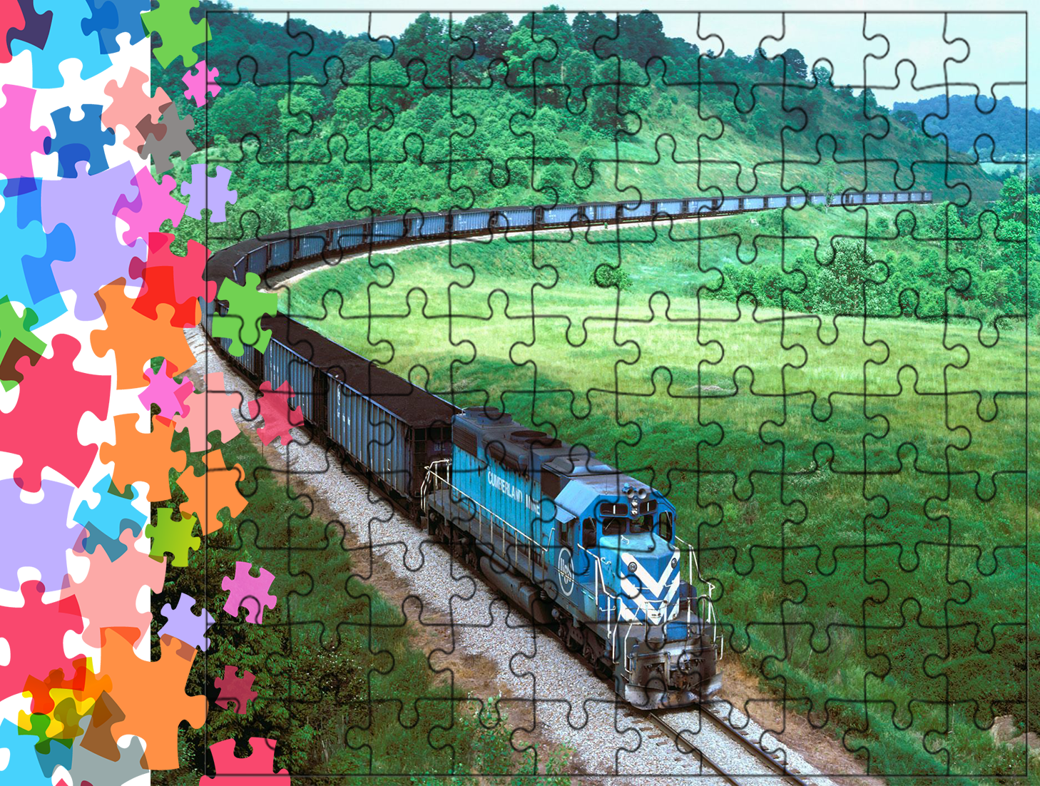 Puzzle tradycyjne Pociągi - Train