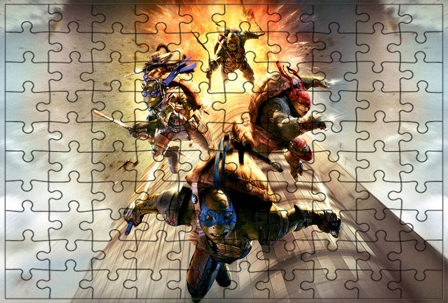 Puzzle Żółwie Ninja