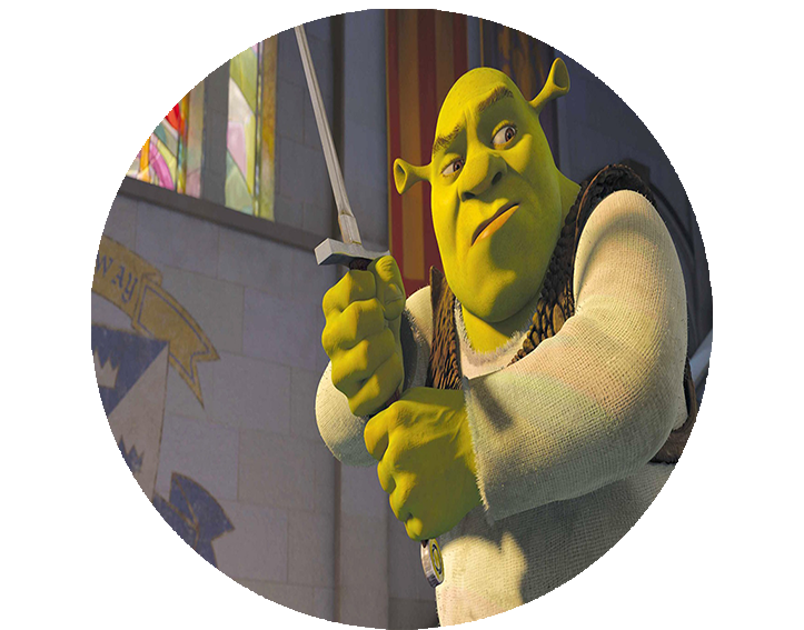 Opłatek na tort Shrek