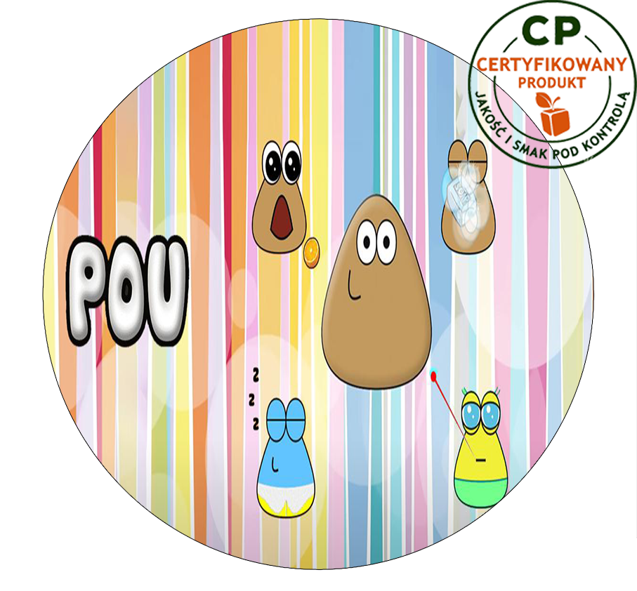 Opłatek na tort Pou