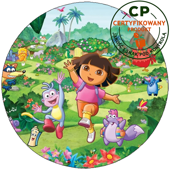 Opłatek na tort Dora