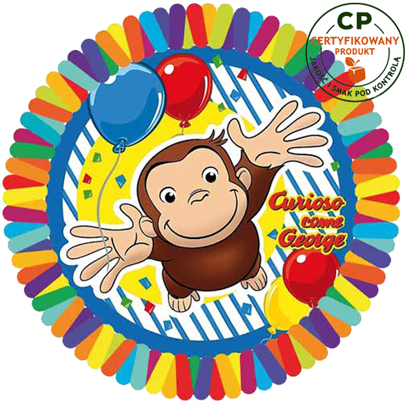 Opłatek na tort Ciekawski George