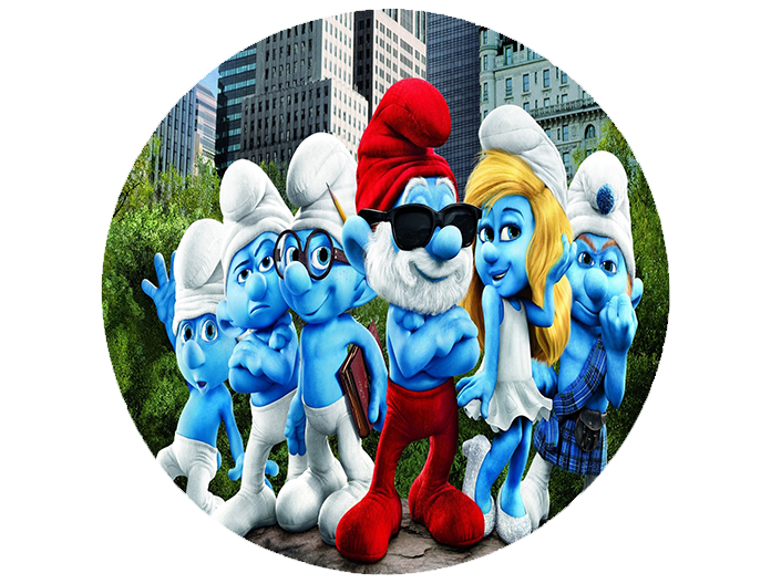 Opłatek na tort Smerfy