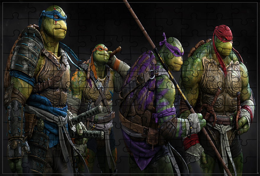 Puzzle Żółwie Ninja