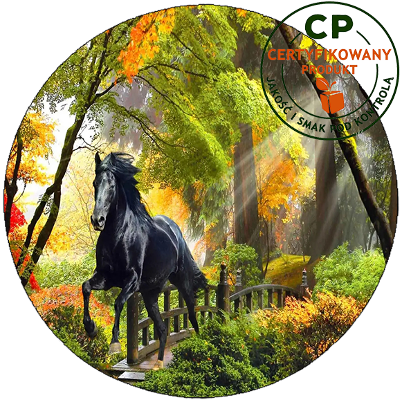 Opłatek na tort Konie