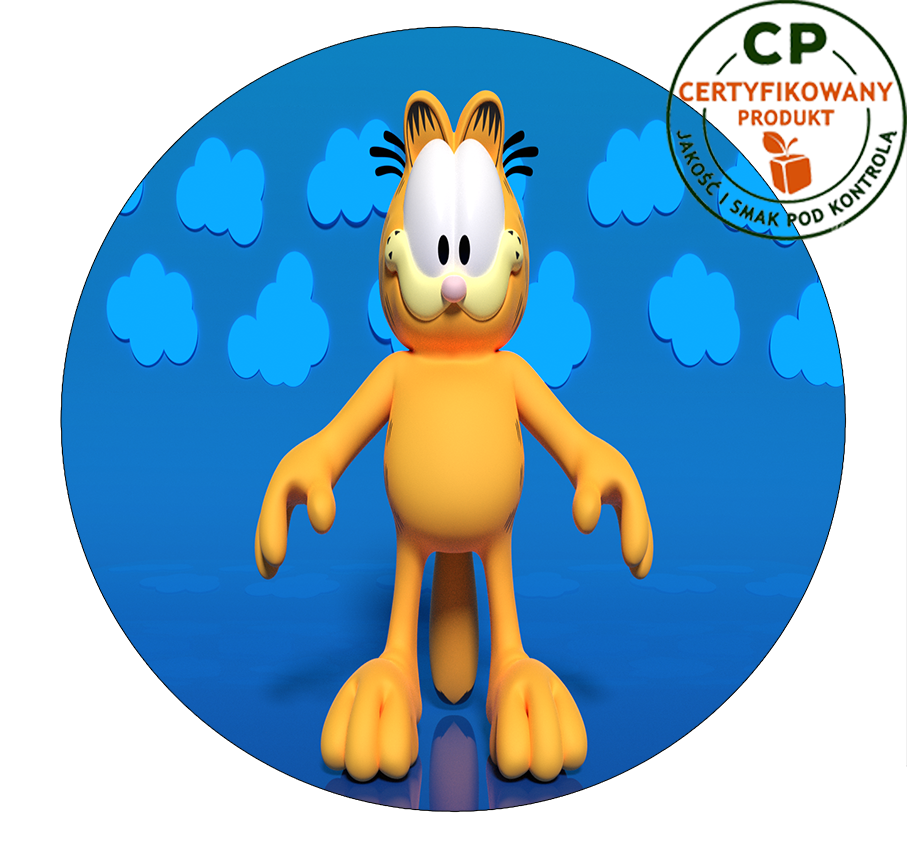 Opłatek na tort Garfield