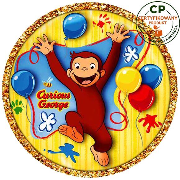 Opłatek na tort Ciekawski George