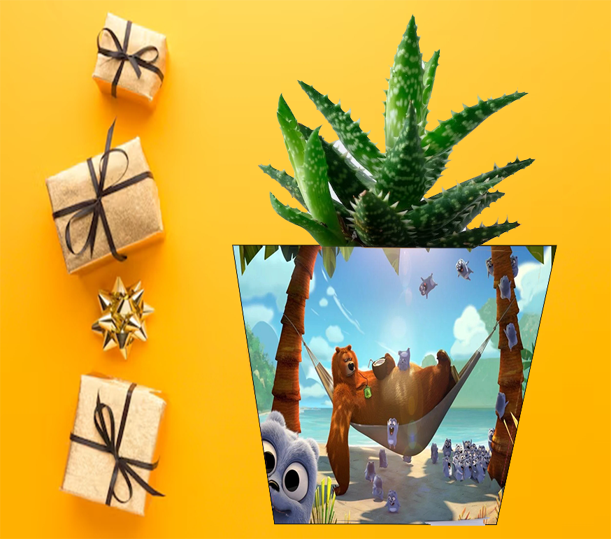 Doniczka do kwiatów/roślin - Grizzy i Lemingi