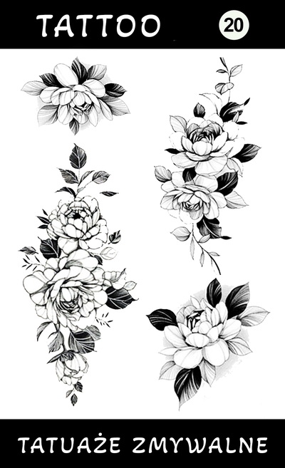 Tatuaże zmywalne Róże