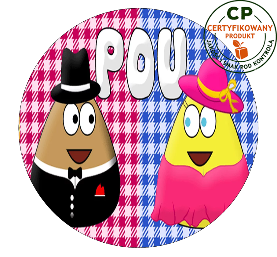 Opłatek na tort Pou