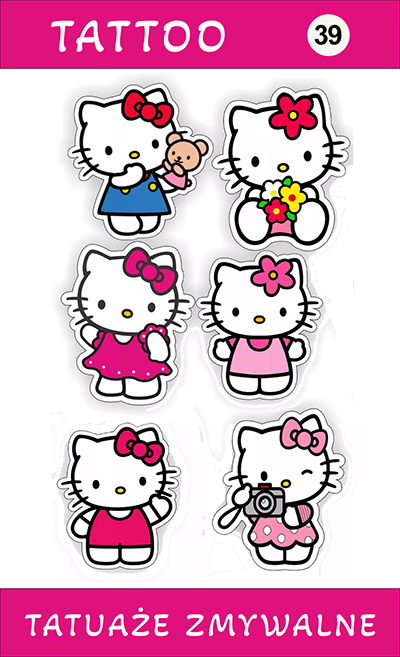 Tatuaże zmywalne Hallo Kity