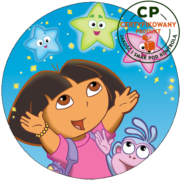 Opłatek na tort Dora