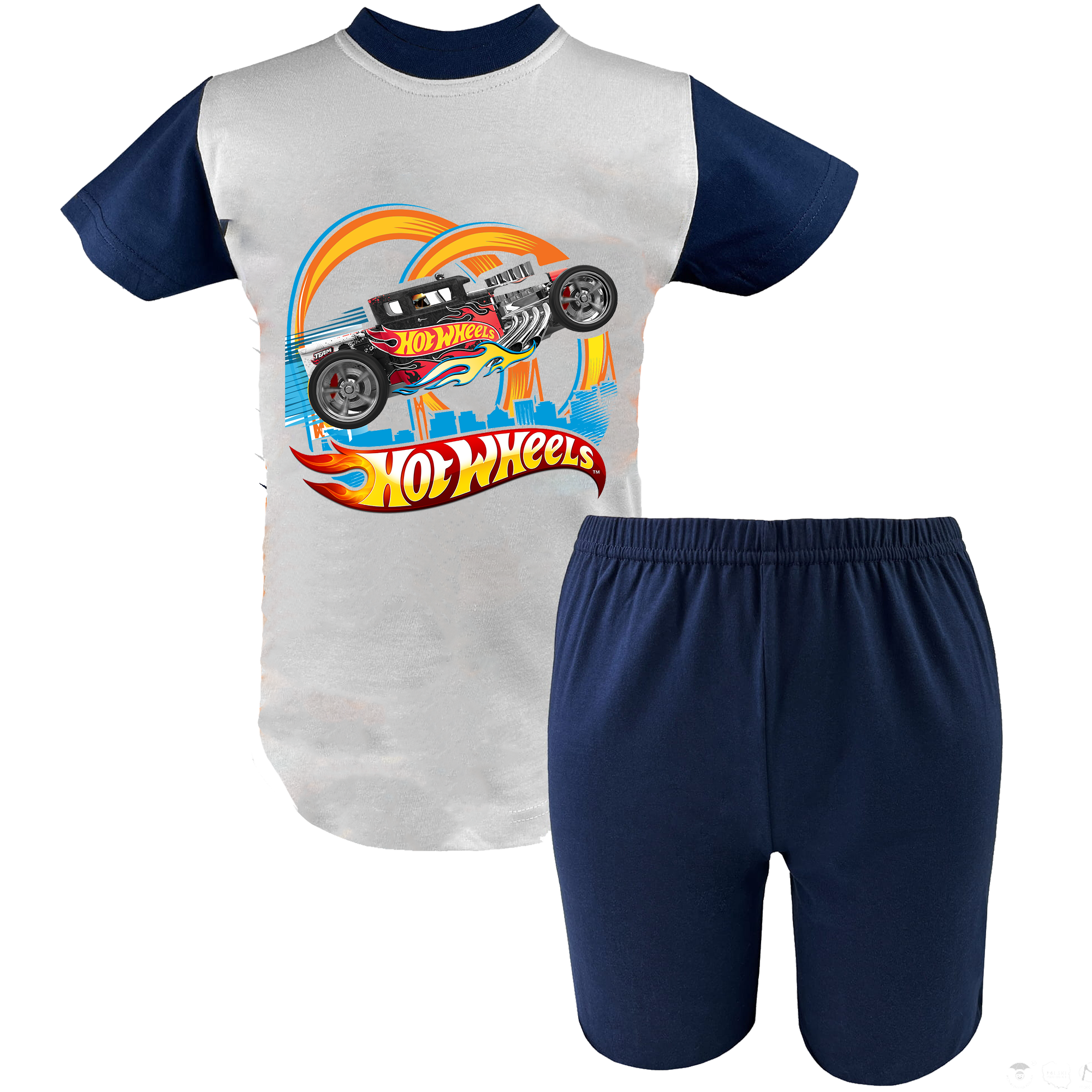 Krótka Piżama dziecięca Hot Wheels