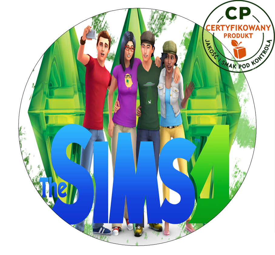 Opłatek na tort Sims