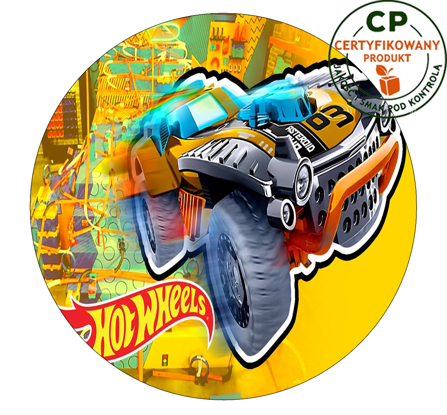 Opłatek na tort Hot Wheels
