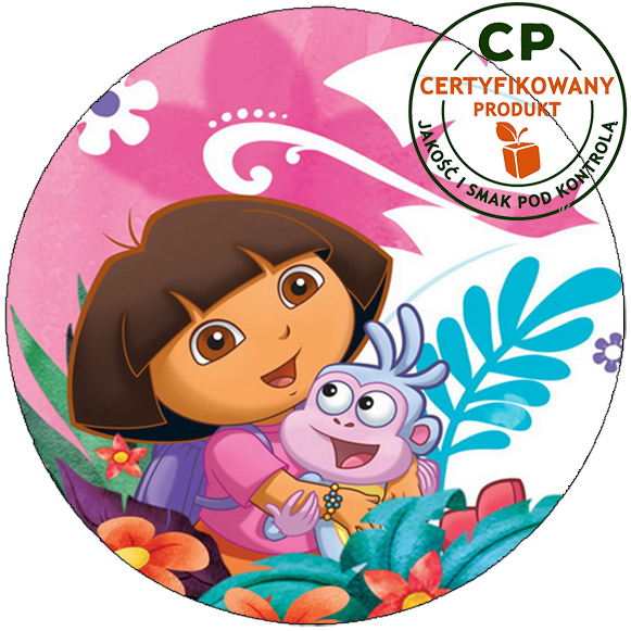 Opłatek na tort Dora