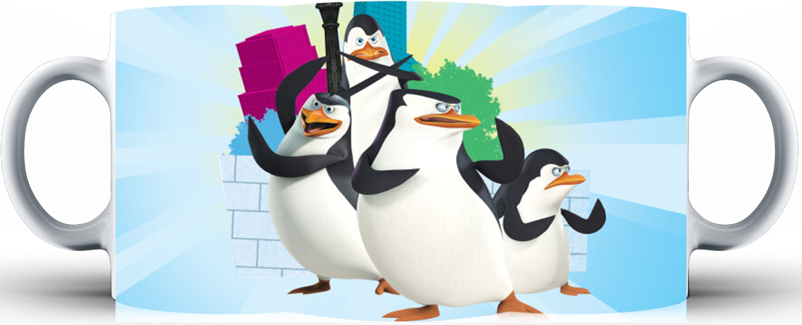 Kubek ceramiczny Pingwiny z Madagaskaru