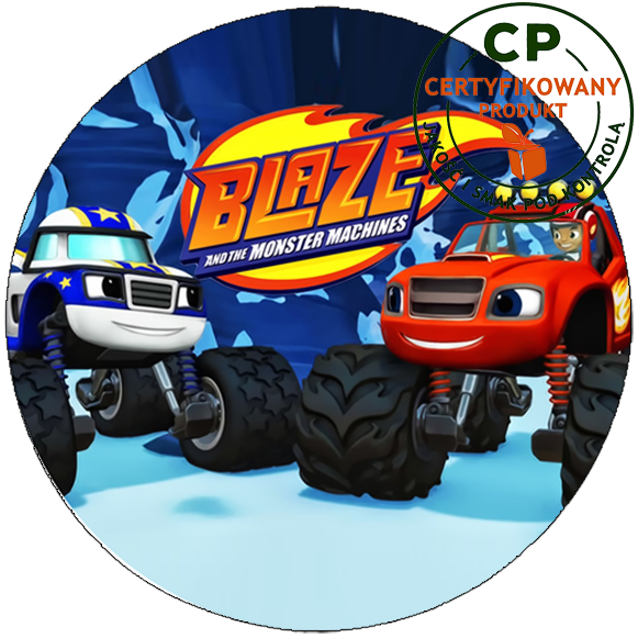 Opłatek na tort Blaze i Megamaszyny