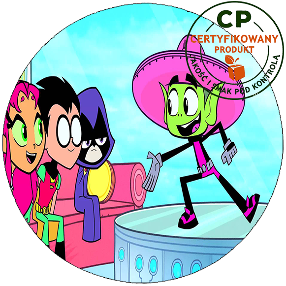 Opłatek na tort Młodzi Tytani