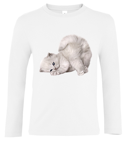 Bluzka tshirt z długim rękawem Kot