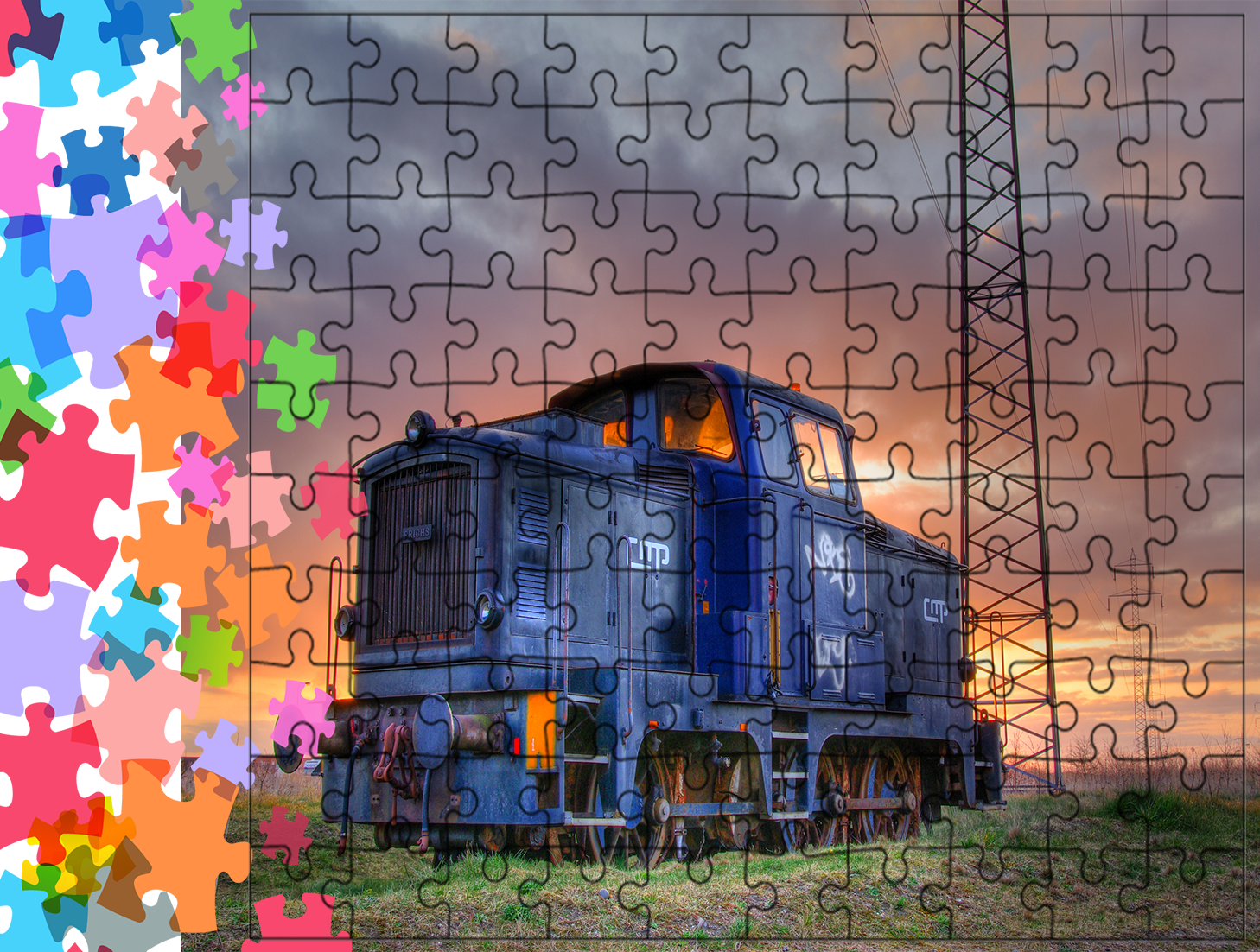 Puzzle tradycyjne Pociągi - Train