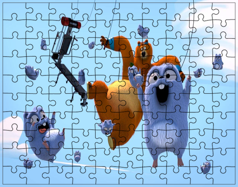 Puzzle Grizzy i Lemingi