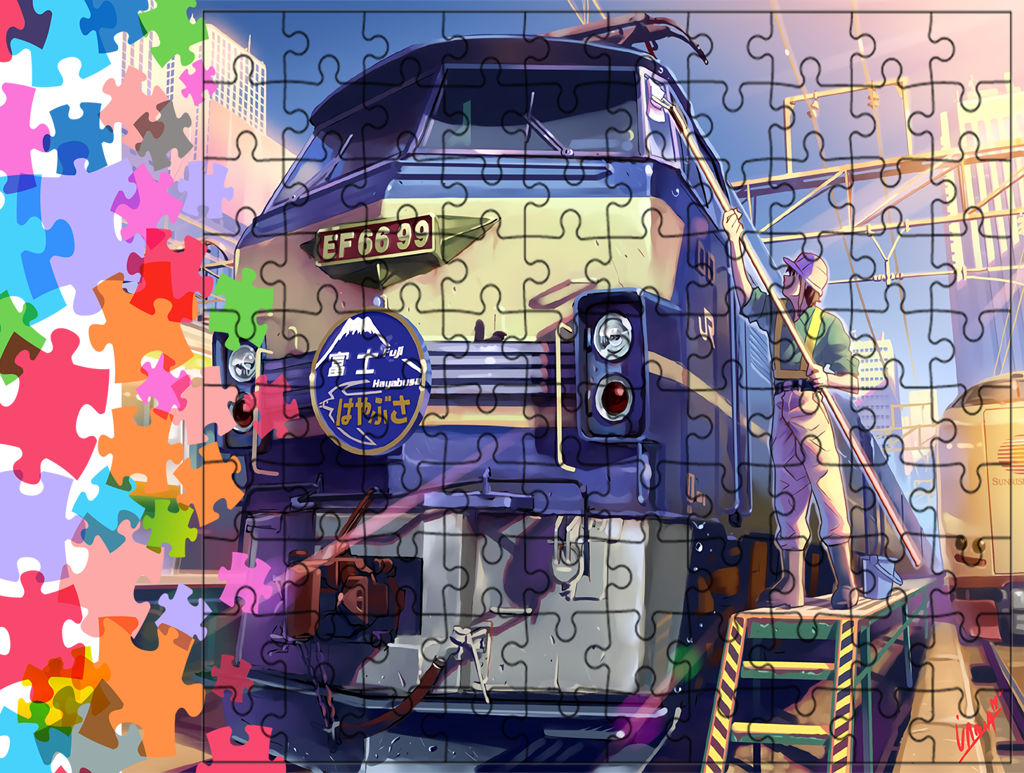 Puzzle tradycyjne Pociągi - Train