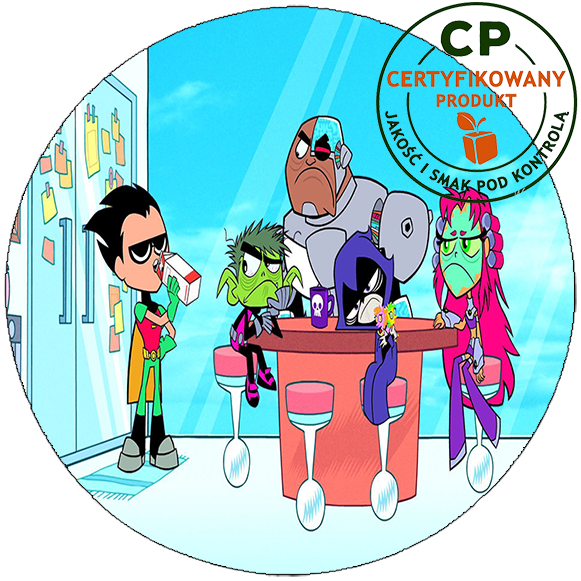 Opłatek na tort Młodzi Tytani