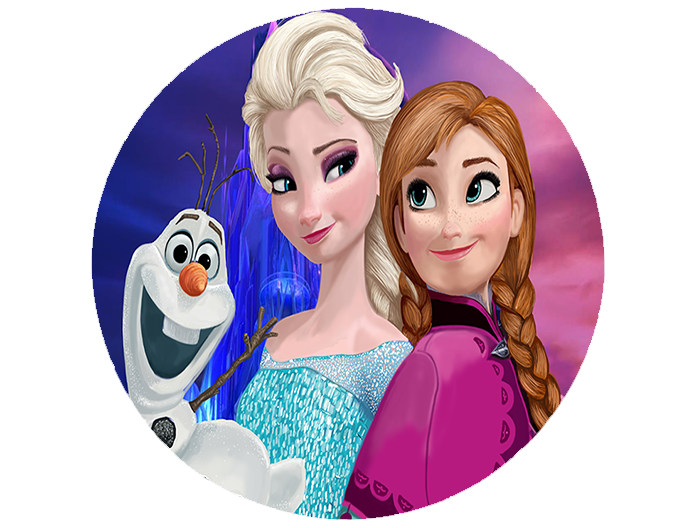 Opłatek na tort Kraina Lodu