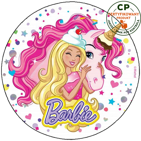 Opłatek na tort Barbie