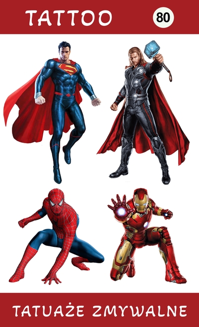 Tatuaże zmywalne Avengers