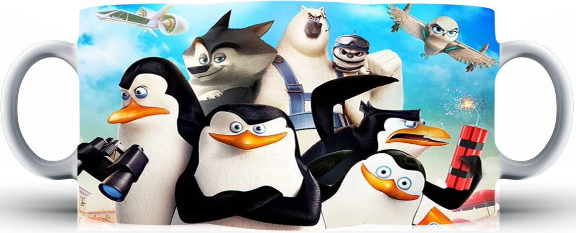 Kubek ceramiczny Pingwiny z Madagaskaru