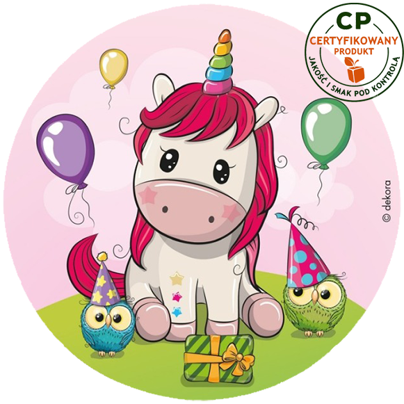 Opłatek na tort Jednorożec