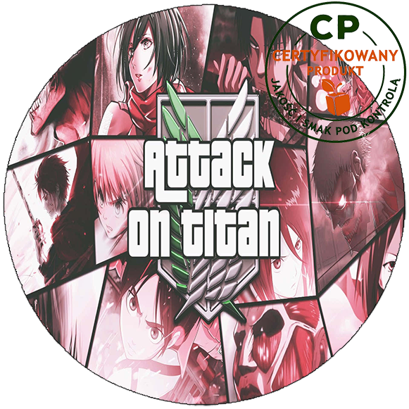 Opłatek na tort Atak Tytanów - Attack of Titans