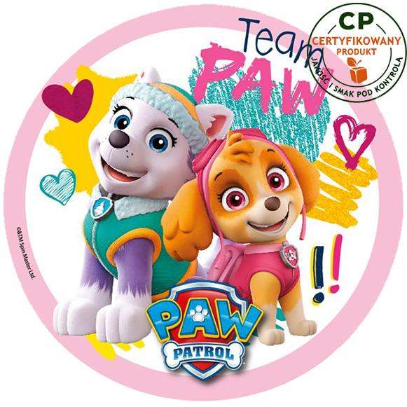 Opłatek na tort Psi Patrol