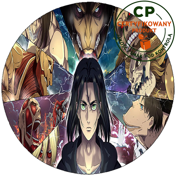 Opłatek na tort Atak Tytanów - Attack of Titans