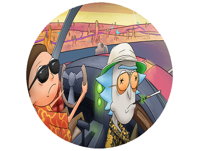 Opłatek na tort Rick i Morty