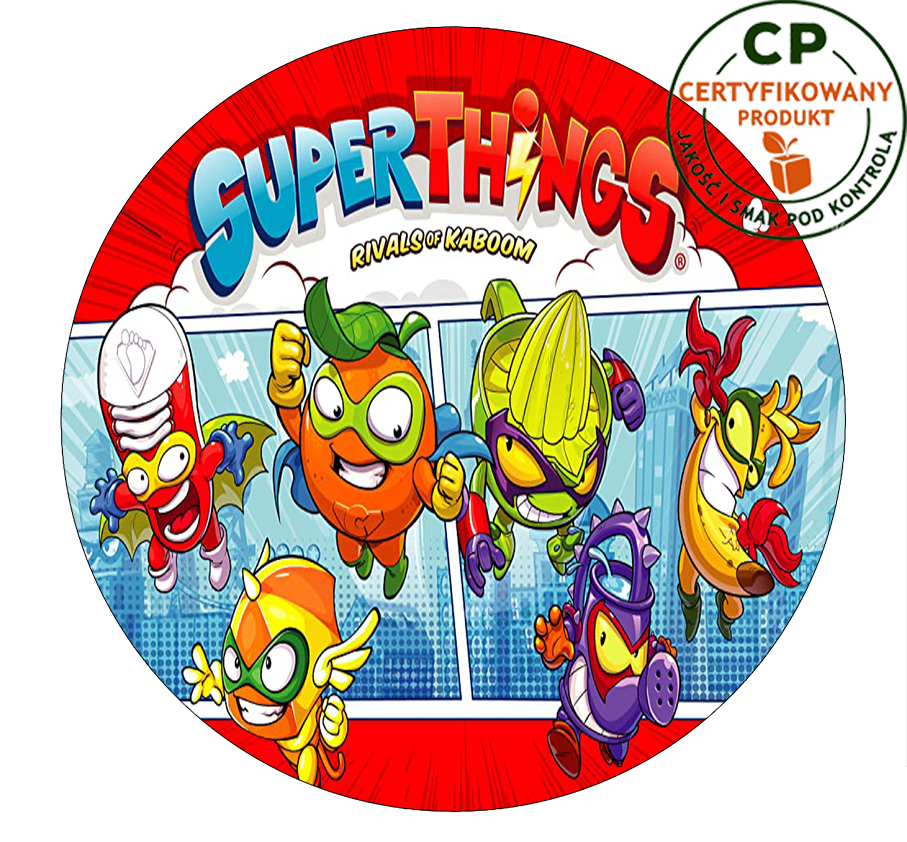 Opłatek na tort Super Things