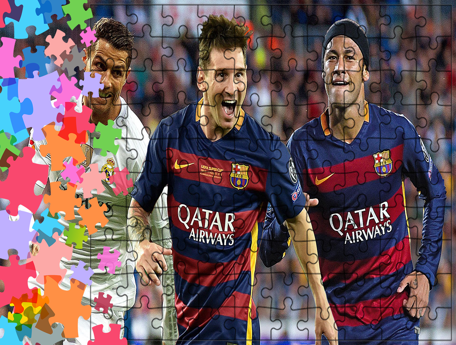 Puzzle tradycyjne - Ronaldo Messi Neymar
