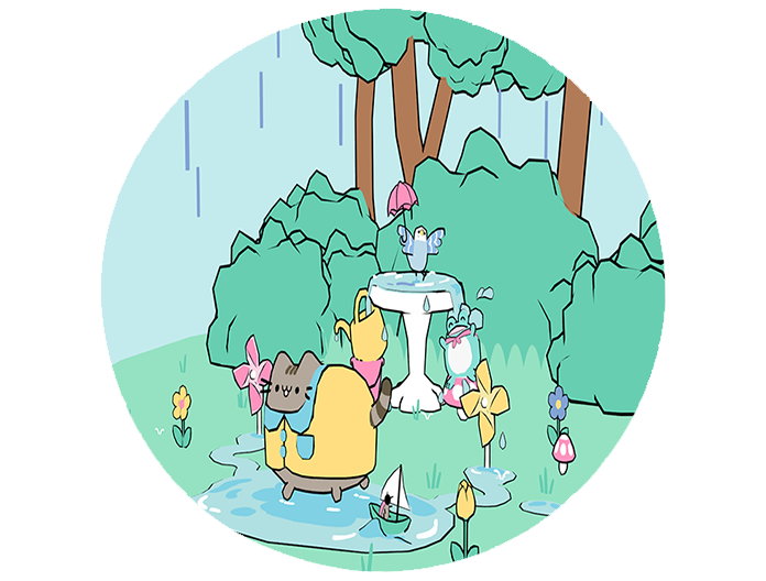 Opłatek na tort Pusheen