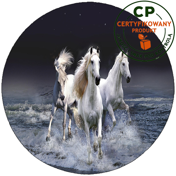 Opłatek na tort Konie